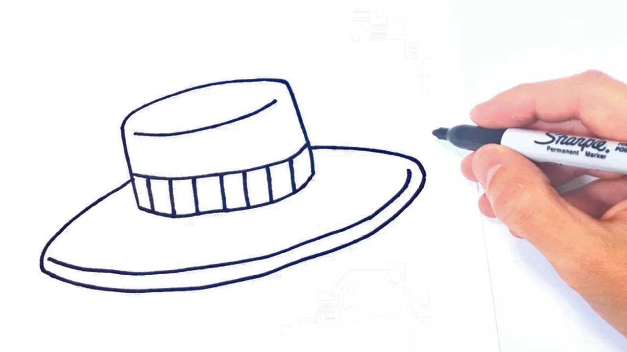 Cómo dibujar un Sombrero Paso a Paso | Dibujo de Sombrero