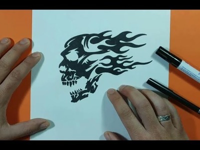 Como dibujar una calavera paso a paso 45 | How to draw a skull 45