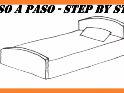 Como dibujar una Cama paso a paso l How to draw a Bed step by step