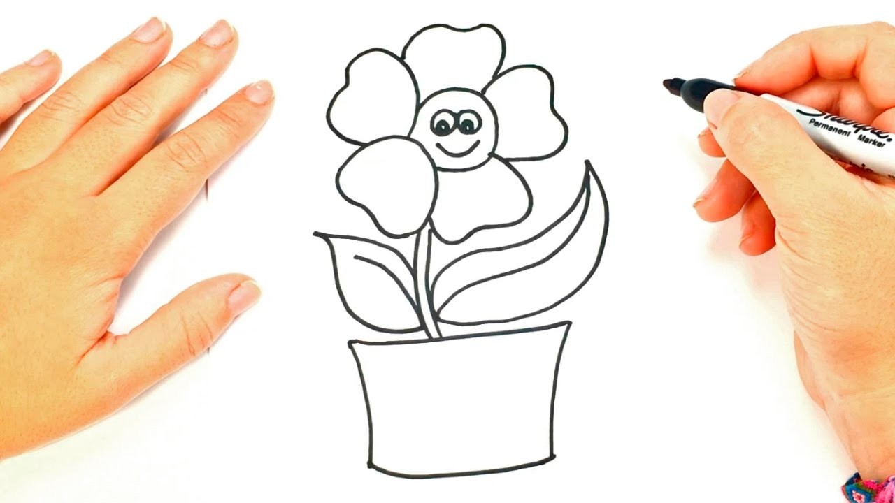 Como dibujar una Planta paso a paso | Dibujo fácil de Planta