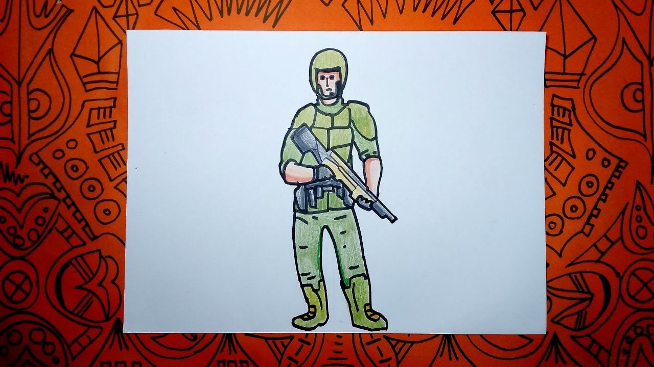 Cómo dibujar y pintar un soldado fácil - Pasos sencillos