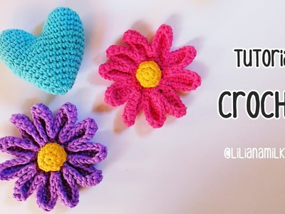 Como tejer a crochet Flor violeta. Tejido a Ganchillo fácil para principiantes, paso a paso