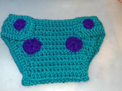 Cubre pañal tejido a crochet para bebé