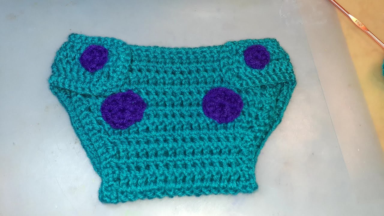 Cubre pañal tejido a crochet para bebé