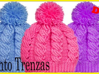 ????Gorro a Crochet o Ganchillo (PUNTO TRENZA) TODAS LAS TALLAS. crochet hats | Beanie Tutorial