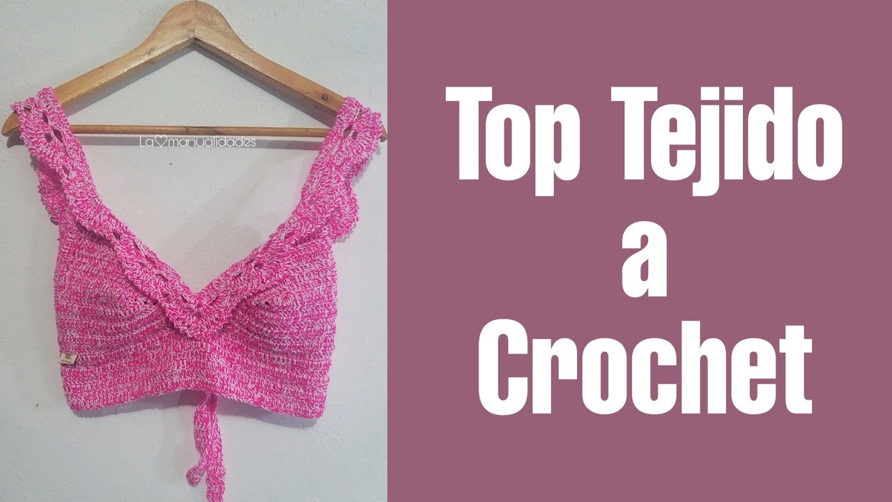 Top (Corpiño) Blusa campesina tejida a crochet - knit top