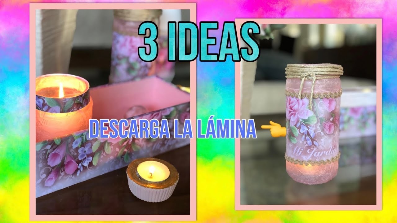3 IDEAS FÁCILES Y RÁPIDAS, reciclando cartón, frascos y botellas ????