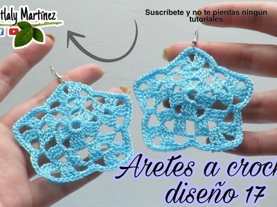 Aretes a crochet diseño 17