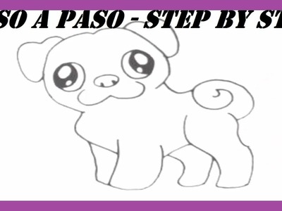 Como dibujar un Perro Doguillo l How to draw a Pug Dog l Dibujos Fáciles l Easy Drawings