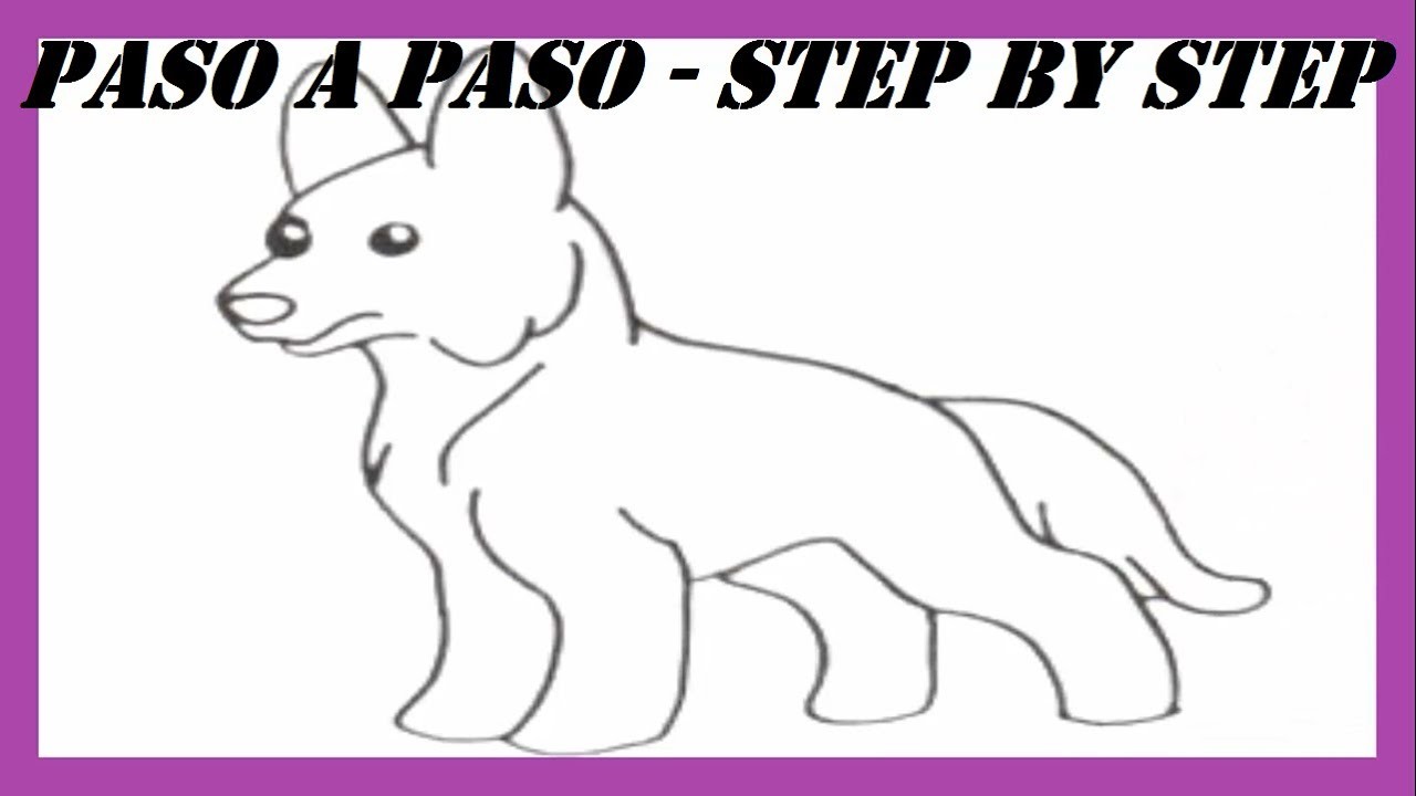 Como dibujar un Perro Pastor Alemán l How to draw a German Shepherd Dog