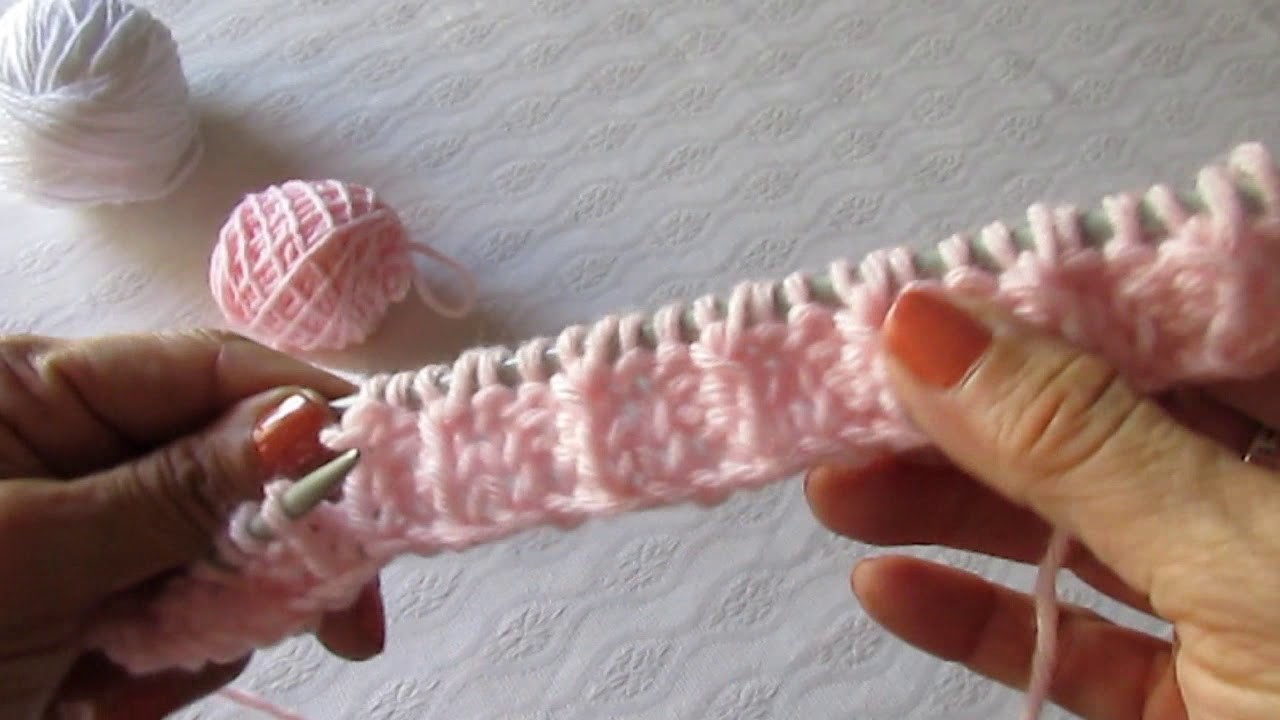 Cómo tejer GORROS tejidos a palillos Puntada bonita -2-