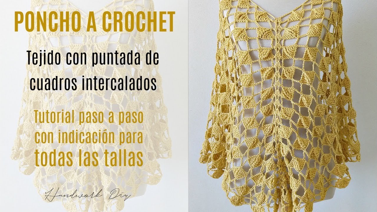 Cómo tejer poncho a crochet para mujer | Handwork Diy