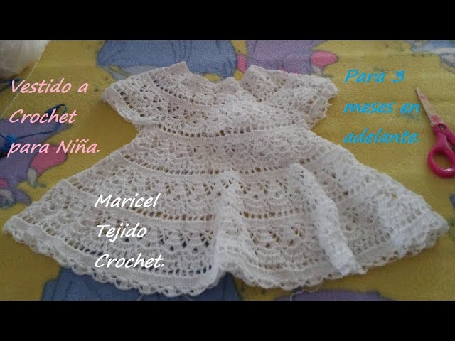 Cómo tejer VESTIDO para Niña a CROCHET explicado paso a paso