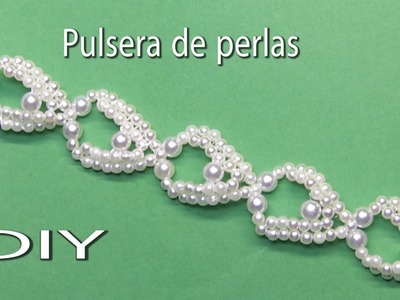 DIY - pulsera de perlas-2. muy fácil. Manualidades y entretenimientos