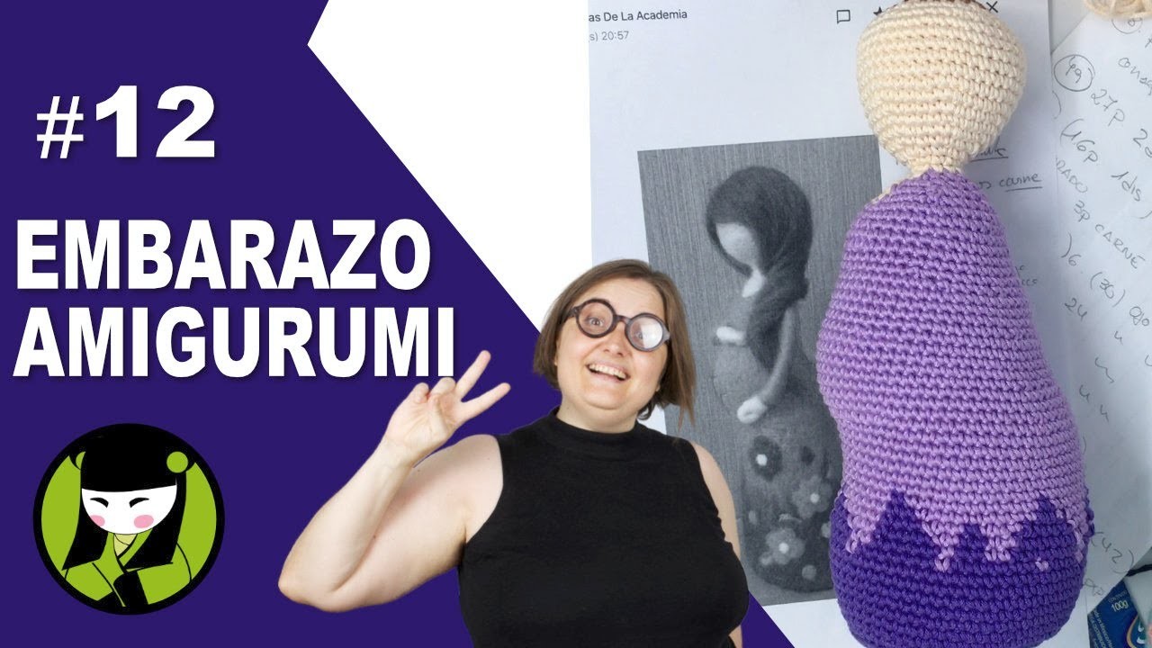 EMBARAZADA TEJIDA A CROCHET 12 terminamos la cabeza amigurumi