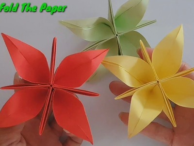 Flor Estrella Fantástica de Papel  Origami - By Fold The Paper