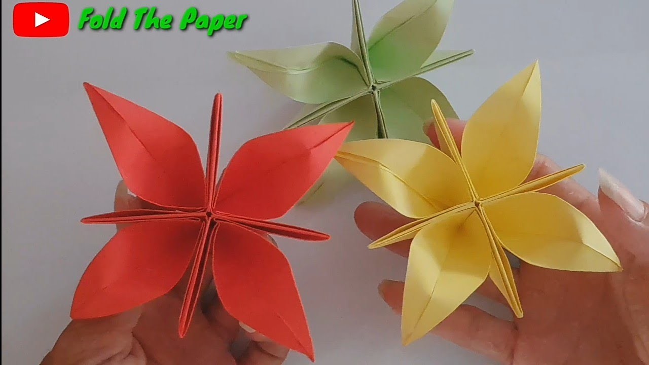 Flor Estrella Fantástica de Papel  Origami - By Fold The Paper