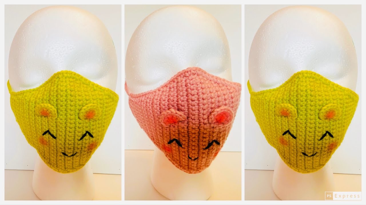 Mascarilla cubre boca tejida a crochet 1a parte. #crochet #tejidos #tejidosacrochet #cubreboca