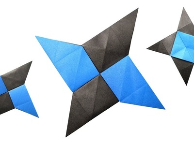 Origami Ninja Star (Román Diaz) Origami Shuriken Bicolor 折り紙 手裏剣