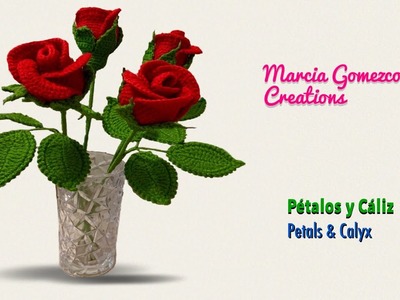 TEJIDOS A CROCHET: Rosas (Parte 1). HOW TO CROCHET: Roses (PART 1)