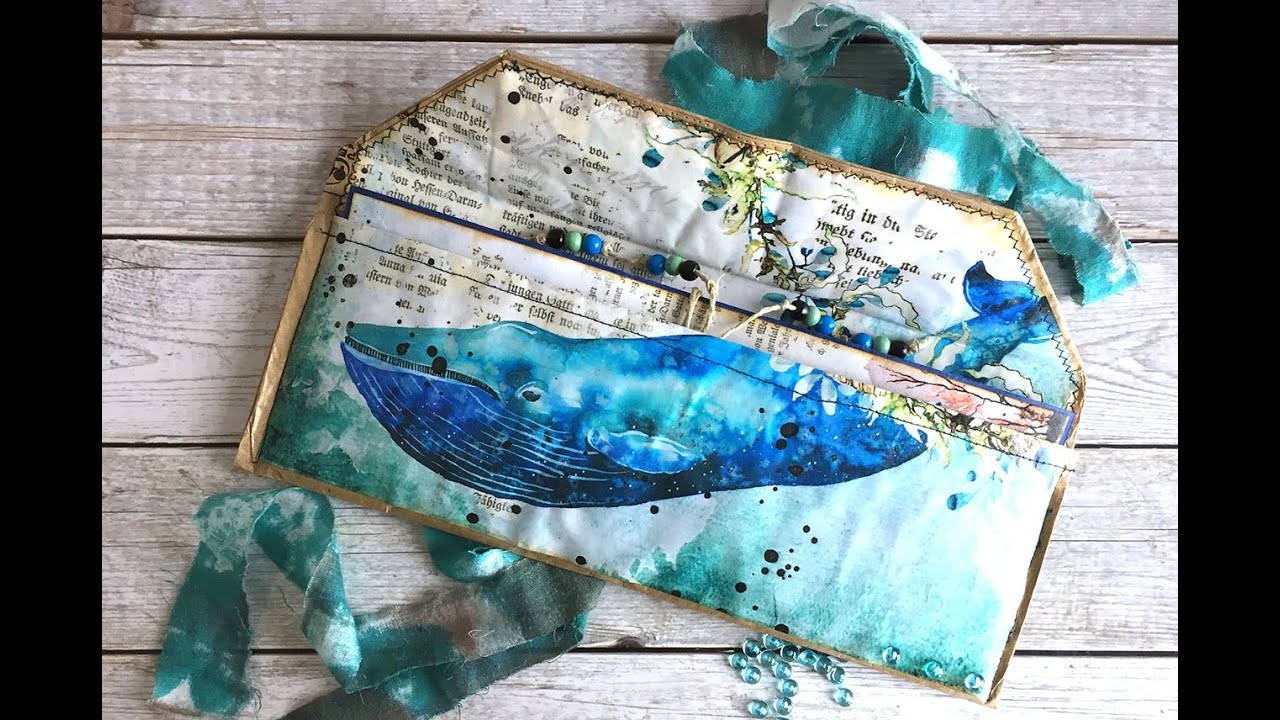 Tutorial Scrapbooking - Cartera de mano y Junk Journal. Papeles imprimibles de Antique Paperie