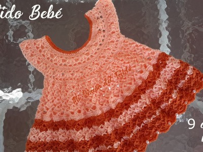 Vestido bebe 9 a 12 meses crochet tutorial paso a paso. Parte 1 de 2. - Crochet baby dress