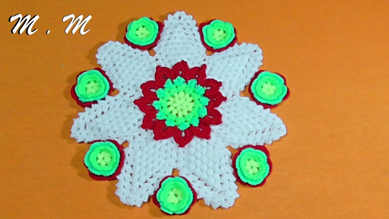 BELLO TAPETE TEJIDO A CROCHET | MANUALIDADES MARTINA