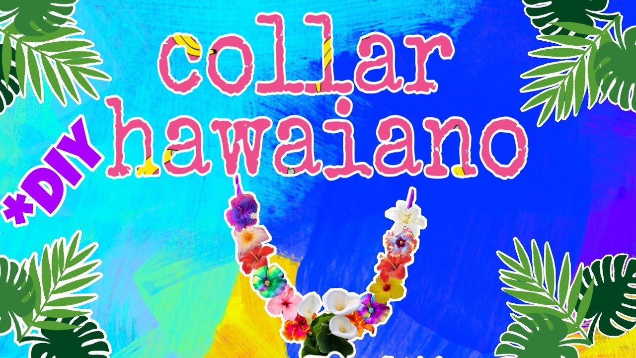 Cómo hacer un collar hawaiano para tus fiestas???? || paso a paso || hawaiian necklace || Manualidades
