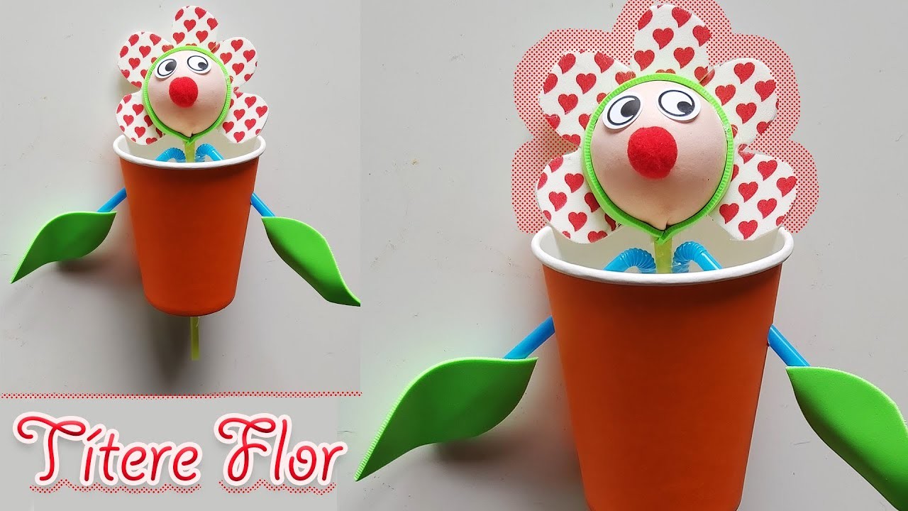 Como hacer un Títere Flor FACIL !!Manualidades Para Todos