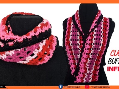 Cuello Bufanda Infinita Multifuncional a Crochet GANCHILLO | Vivirtejiendo