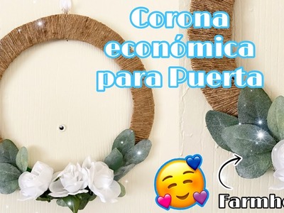 Manualidades con reciclaje.CORONA DECORATIVA PARA PUERTA PRIMAVERA.DIY||Elia Correa