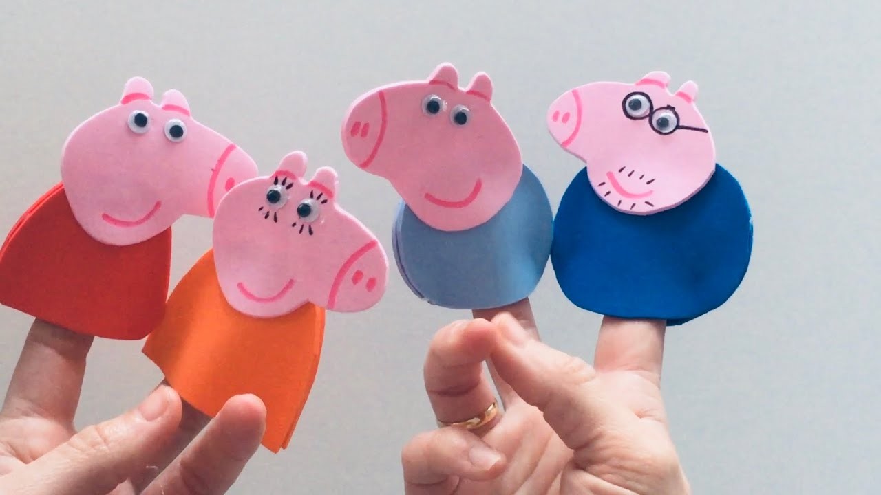 Manualidades infantiles PEPPA PIG | Marionetas |Títeres para niños | Cuentacuentos | crafts