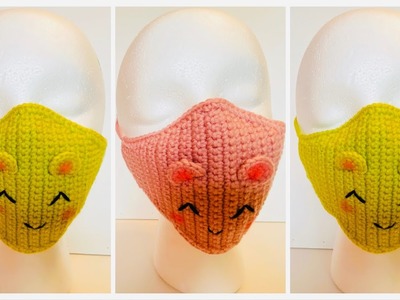 Mascarilla cubre boca tejida a crochet 2a parte.#tejidos #crochet #cubreboca #tejidosacrochet