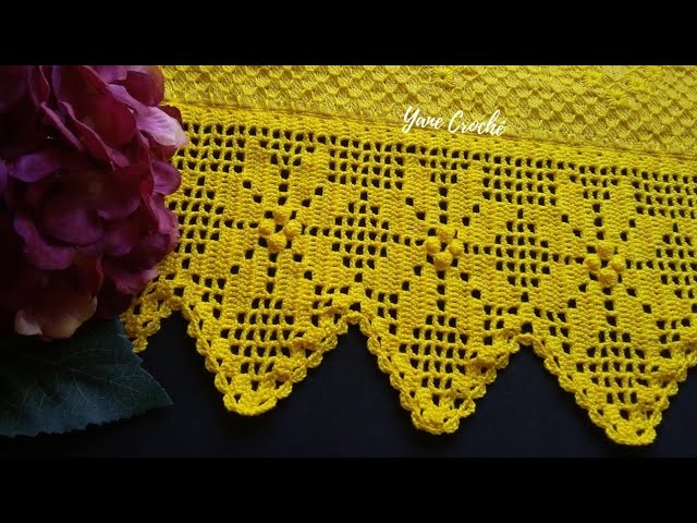 Puntillas para Servilletas. Puntilla Elegante de Flores a crochet # 68