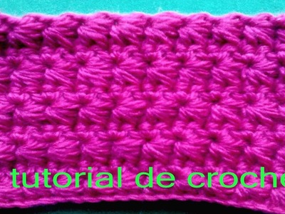 Punto de estrella o punto margarita en crochet, el mejor punto de crochet para colchas y bolsos.