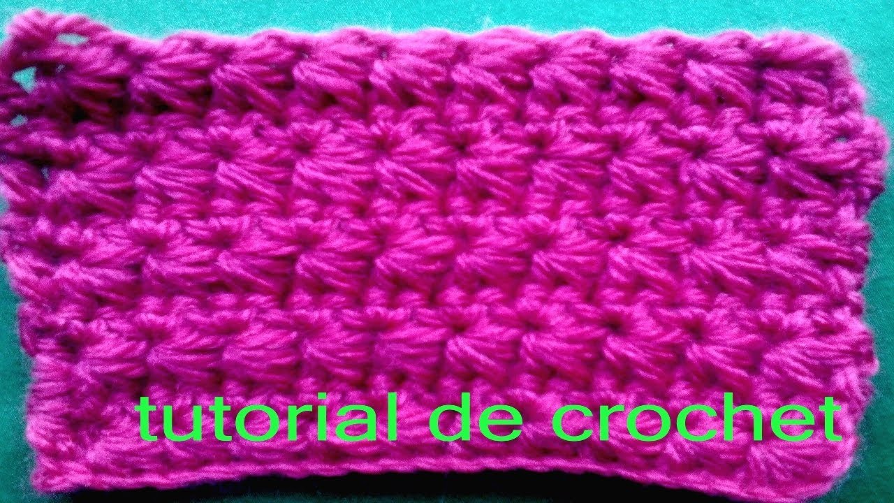 Punto de estrella o punto margarita en crochet, el mejor punto de crochet para colchas y bolsos.