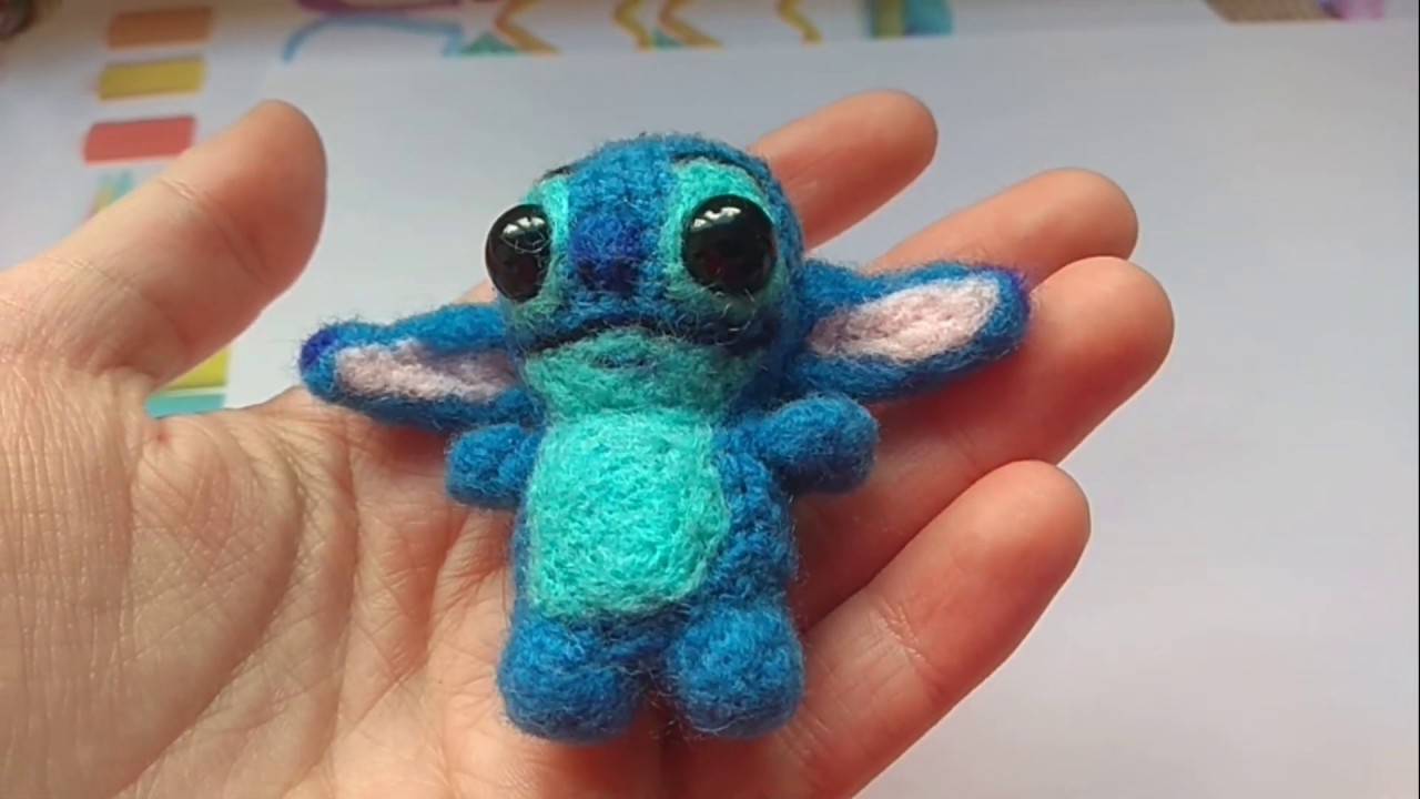 Resultado Stitch de Amigurumi y Needle felting