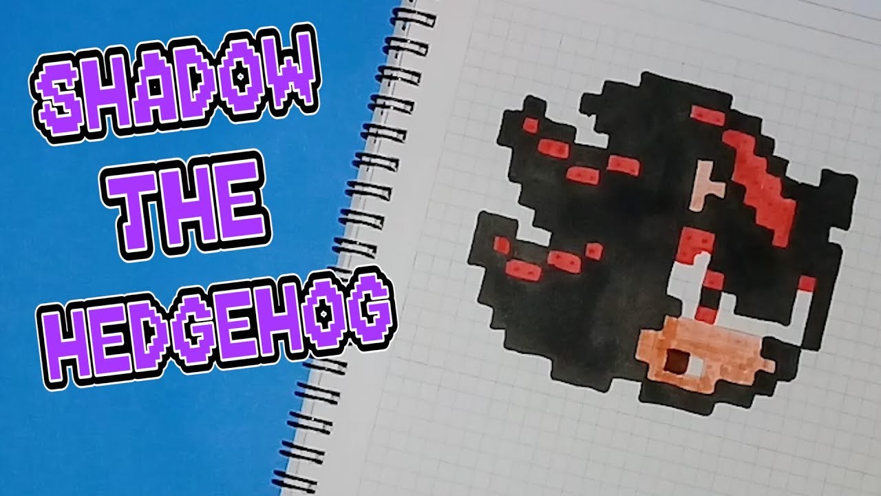 SHADOW THE HEDGEHOG PIXEL ART - PIXELADOS