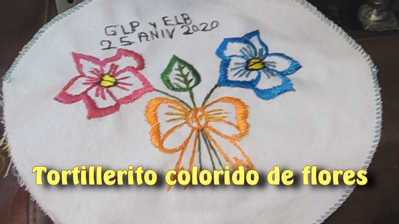 Tortillerito colorido de flores |Creaciones y manualidades angeles