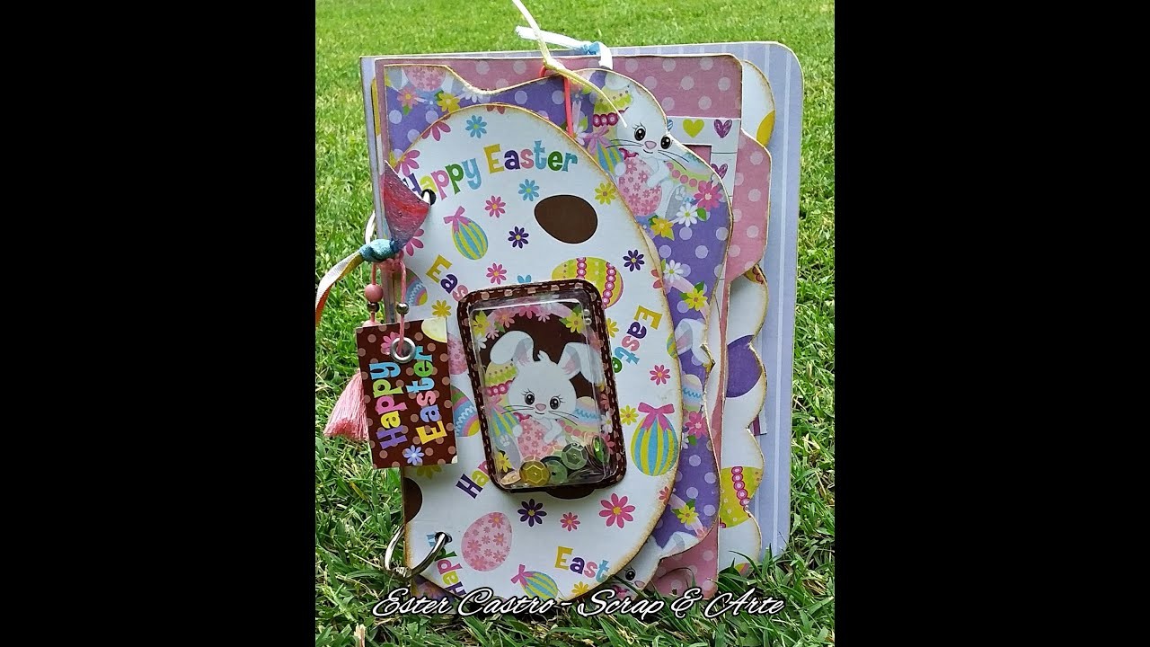 ÁLBUM "PASCUA" - ESTRUCTURA EN CAPAS - MINI SHAKER PORTADA - IDEAS GENIALES SCRAPERAS Y ALGO MÁS. 