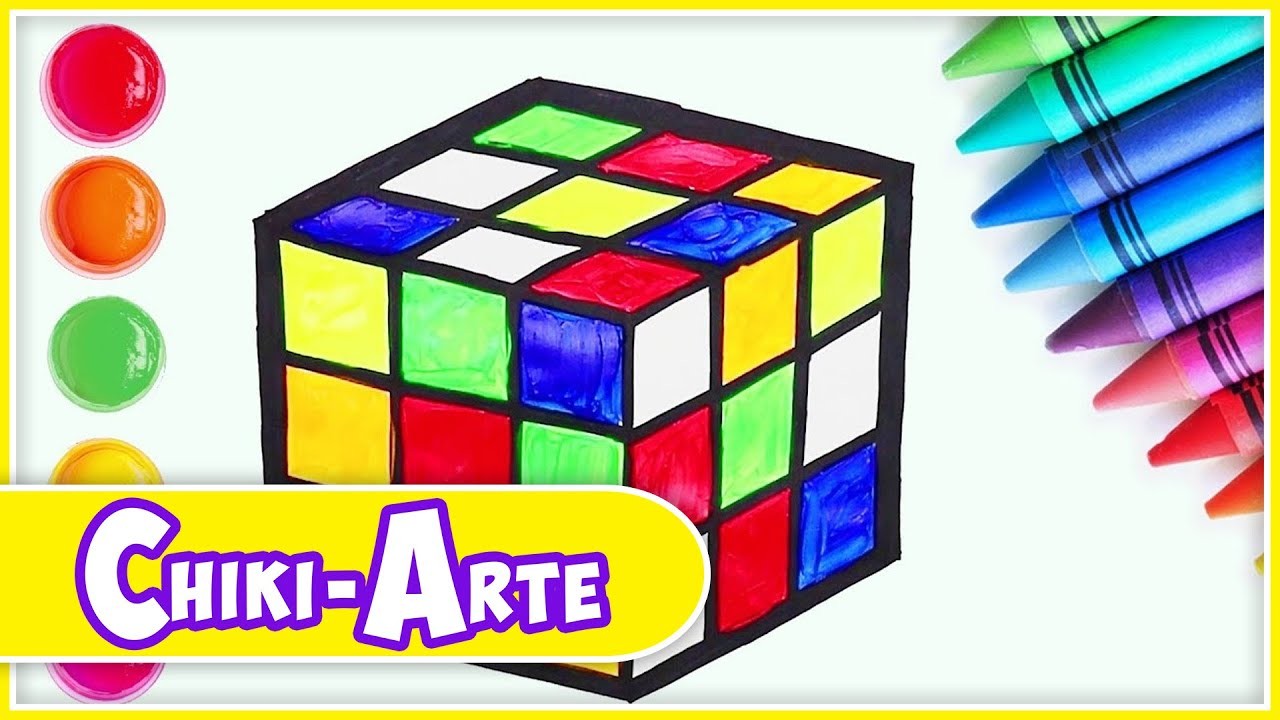 Aprende a Dibujar un Cubo de Rubik - Dibujos Infantiles | Chiki-Arte Aprende a Dibujar