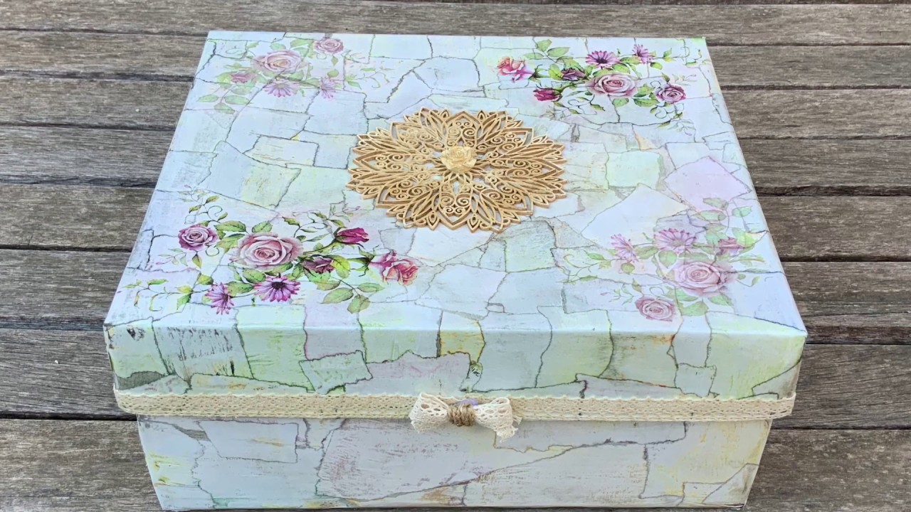 Caja de zapatos decorada con hojas de revista. Shoe box decorated with magazine paper (ENG SUB)