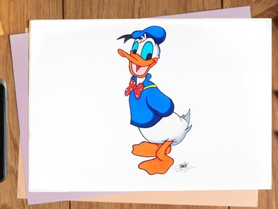 Como dibujar al pato Donald paso a paso | How to draw Donald duck