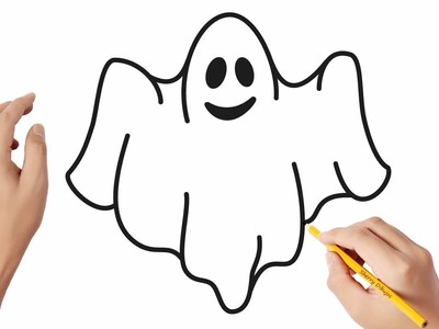 Cómo dibujar un fantasma #2 | Dibujos sencillos