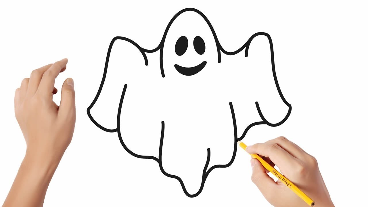 Cómo dibujar un fantasma #2 | Dibujos sencillos