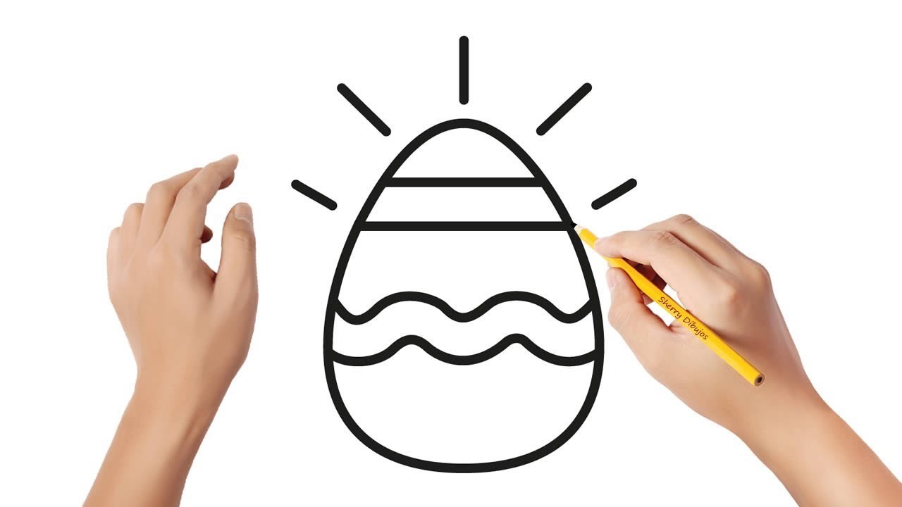 Cómo dibujar un huevo de Pascua | Dibujos sencillos ????