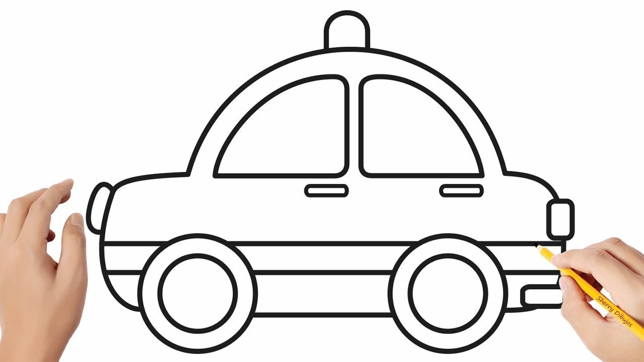 Cómo dibujar un taxi | Dibujos sencillos