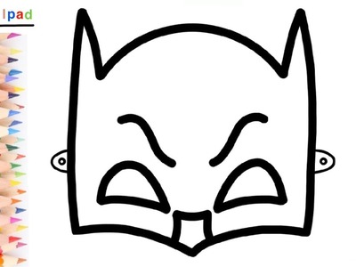 Como dibujar una MASCARA CARNAVAL BATMAN | dibujos para niños ????⭐ How to draw a BATMAN MASK | kids