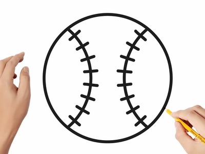 Cómo dibujar una pelota de beisbol | Dibujos sencillos