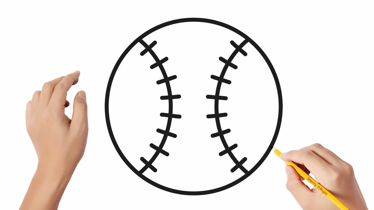 Cómo dibujar una pelota de beisbol | Dibujos sencillos